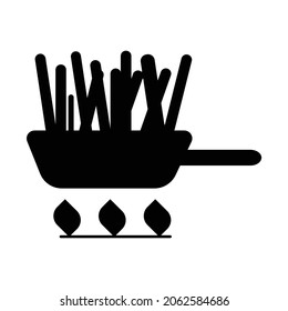 Icono de patatas fritas. Ilustración de concepto de vector para diseño