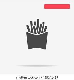 French Fries Icon. Vector Concept Illustration For Design.