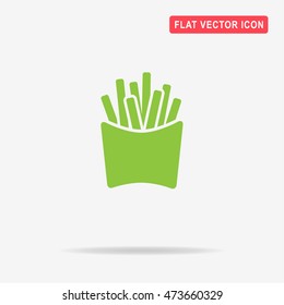 French fries icon. Vector concept illustration for design.