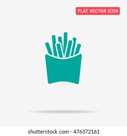 French fries icon. Vector concept illustration for design.