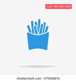 French fries icon. Vector concept illustration for design.