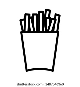 French fries icon vector design template