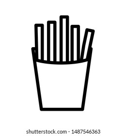 French fries icon vector design template