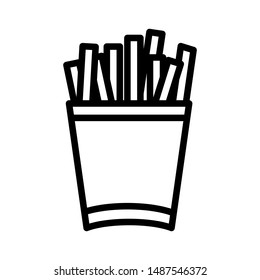 French fries icon vector design template