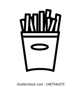 French fries icon vector design template