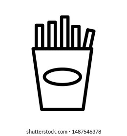French fries icon vector design template