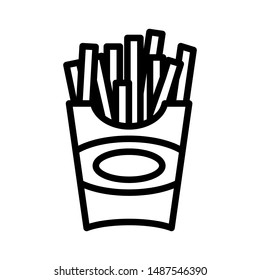 French fries icon vector design template
