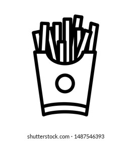 French fries icon vector design template