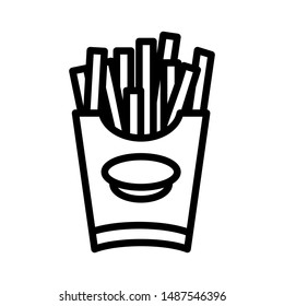 French fries icon vector design template
