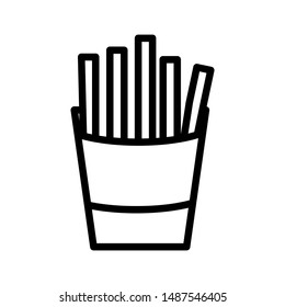 French fries icon vector design template