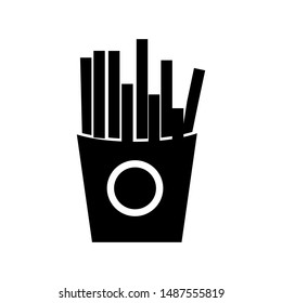 French fries icon vector design template