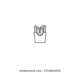 french fries icon vector design element logo template