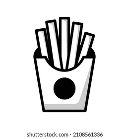 French Fries Icon Vector Design Template.