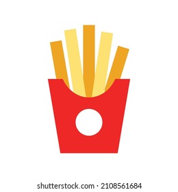 French Fries Icon Vector Design Template.