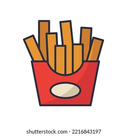 french fries icon vector design template in white background