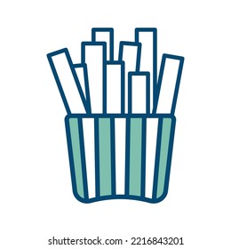 french fries icon vector design template in white background
