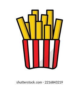 french fries icon vector design template in white background