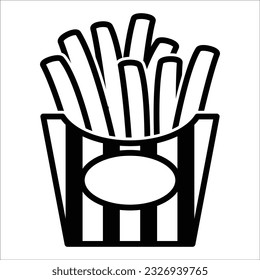 french fries icon vector design template