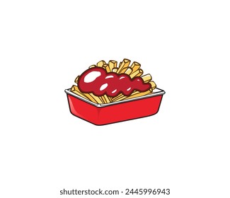 French fries icon vector design