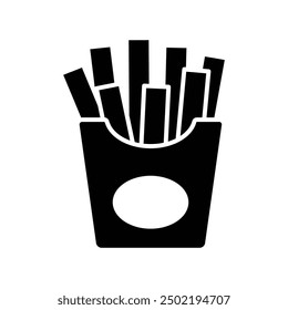 french fries icon vector design template simple and clean