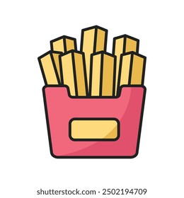 french fries icon vector design template simple and clean