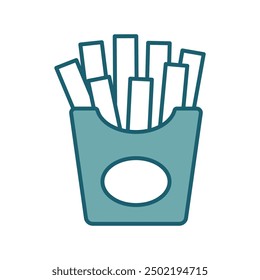 french fries icon vector design template simple and clean