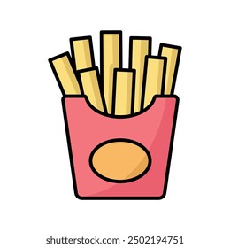 french fries icon vector design template simple and clean