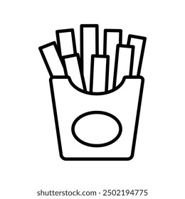 french fries icon vector design template simple and clean