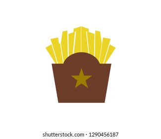French fries icon vector flat style. French fries food icon