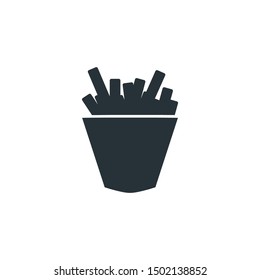 French fries icon vector. Flat icon illustration