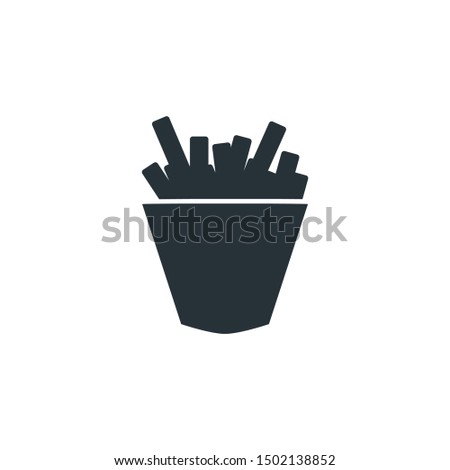 French fries icon vector. Flat icon illustration