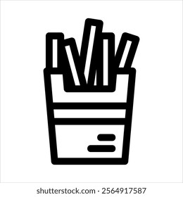 French Fries Icon Vector from Food and Drink Set