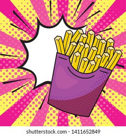 french fries icon vector illustration