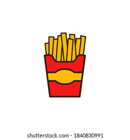 French fries icon vector illustration