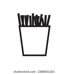 french fries icon vector illustration eps