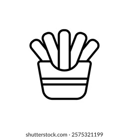 French fries icon vector illustration. French fries symbol for apps and websites