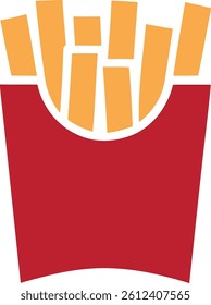 french fries icon, french fries vector illustration, isolated on white background