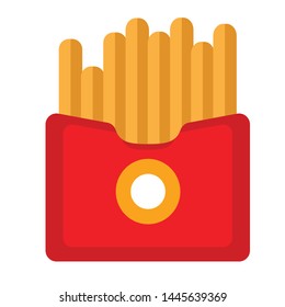 french fries icon vector line