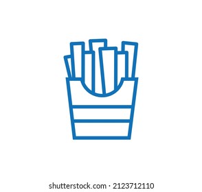 french fries icon vector. Linear style sign for mobile concept and web design.