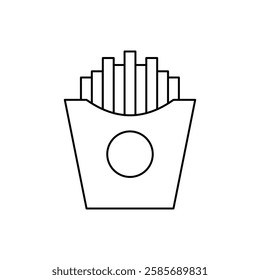 French Fries Icon. Vector Linear Illustration of French Fries. French Fries Symbol. French Fries Vector Icon in line style design.