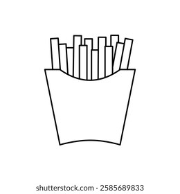 French Fries Icon. Vector Linear Illustration of French Fries. French Fries Symbol. French Fries Vector Icon in line style design.