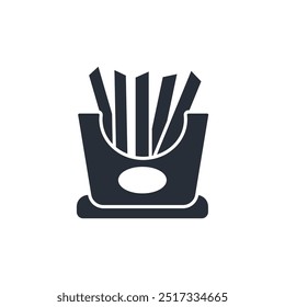 french fries icon. vector.Editable stroke.linear style sign for use web design,logo.Symbol illustration.