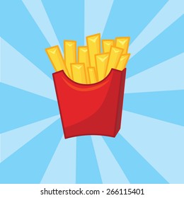 French fries illustration for fastfood places