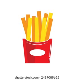 French fries illustration flat design