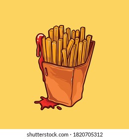 french fries illustration perfect for design