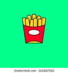 french fries illustration very simple