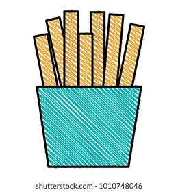 french fries isolated icon