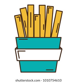 french fries isolated icon