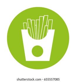 french fries isolated icon