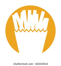 french fries isolated icon